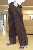 Gilbert Cord Barrel Pant Chocolate